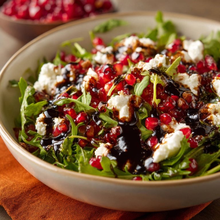 Arugula Pomegranate Salad: Never Watery Sauce!