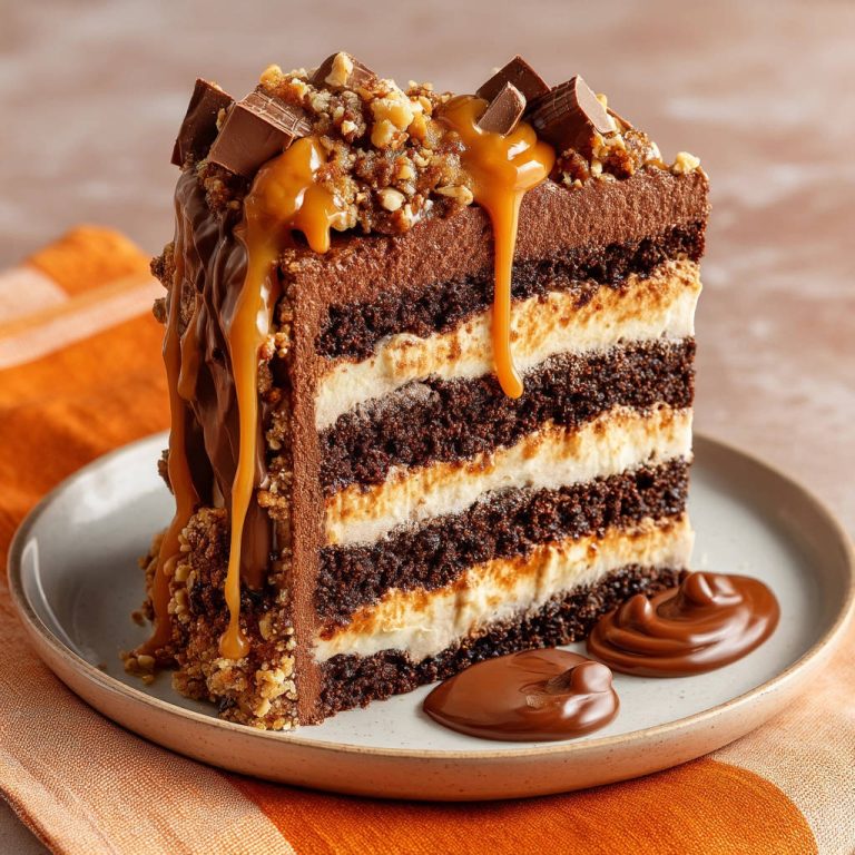 Decadent Chocolate Caramel Layer Cake