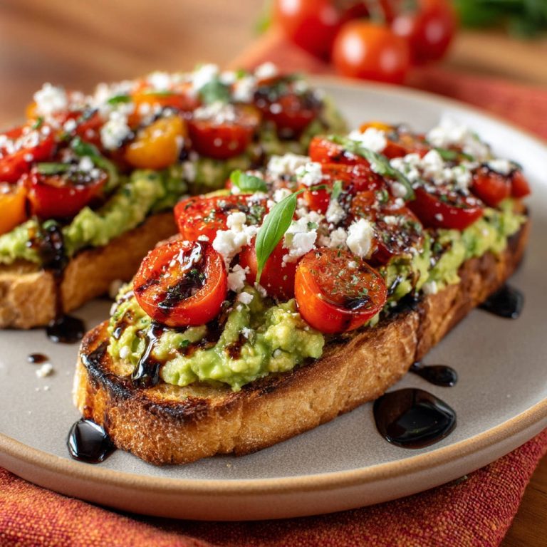 Avocado Toast with Burst Tomatoes and Feta (Crispy Toast Guaranteed!)
