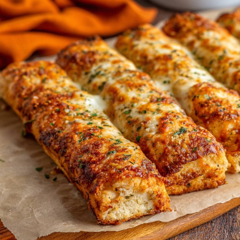 Cheesy Garlic Breadsticks: Crispy Edges, Soft Center!