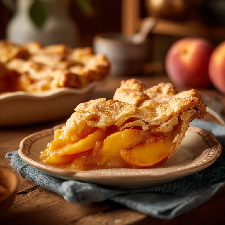Classic Peach Pie: Never Watery!