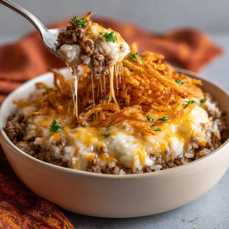 Comforting Cheesy Beef & Rice Bowl (No More Dry Meat!)