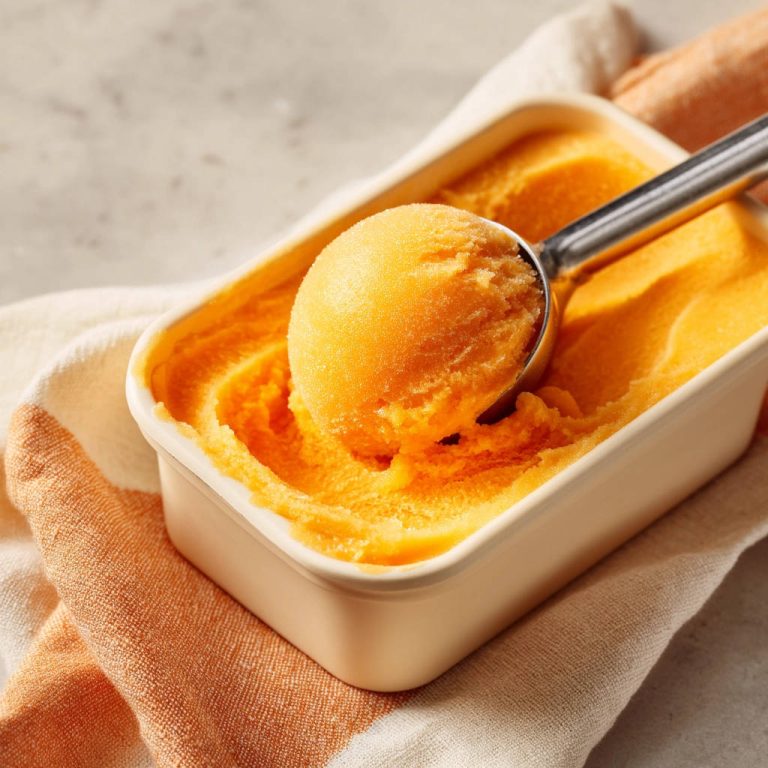 Easy Orange Sorbet: Finally Scoopable!