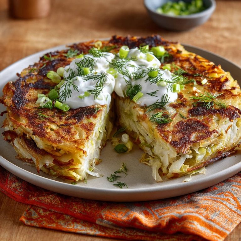 Easy Savory Cabbage and Potato Cake