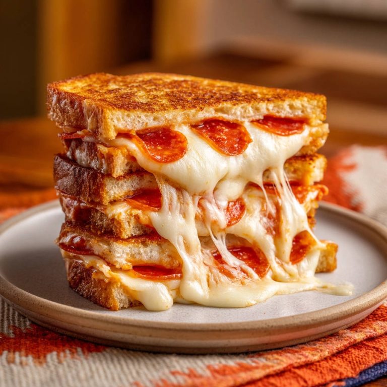 Gooey Pepperoni Pizza Grilled Cheese