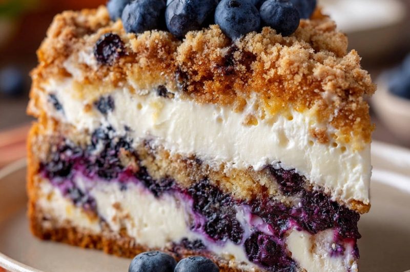 Blueberry Swirl Crumb Cake