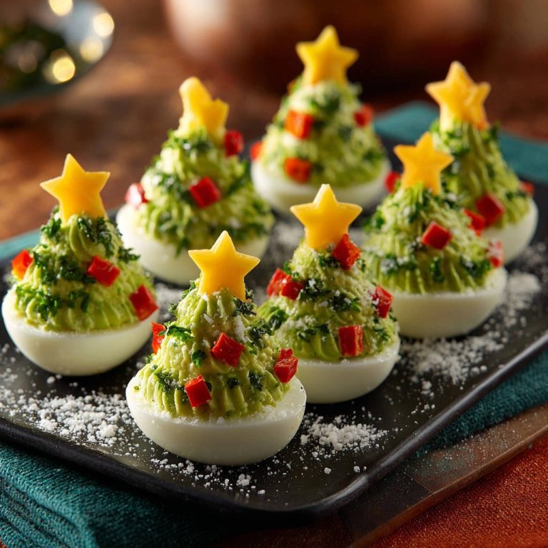 Christmas Tree Deviled Eggs: The Easy-Peel Holiday Hit