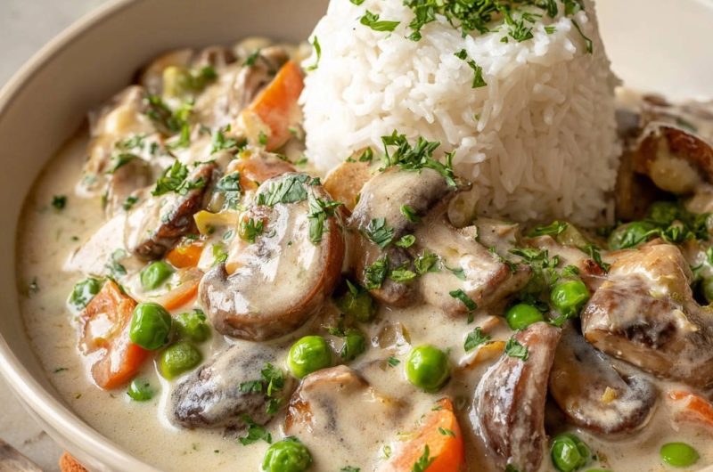 Creamy Chicken & Mushroom Fricassee