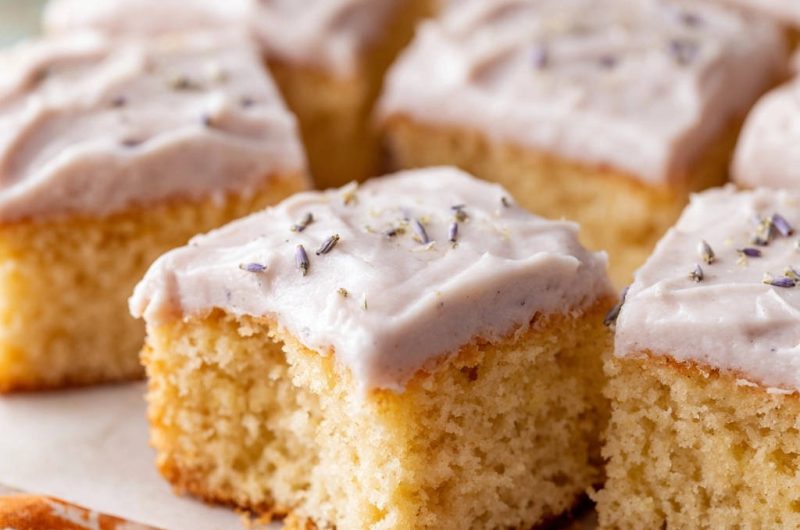 Lemon Lavender Sheet Cake