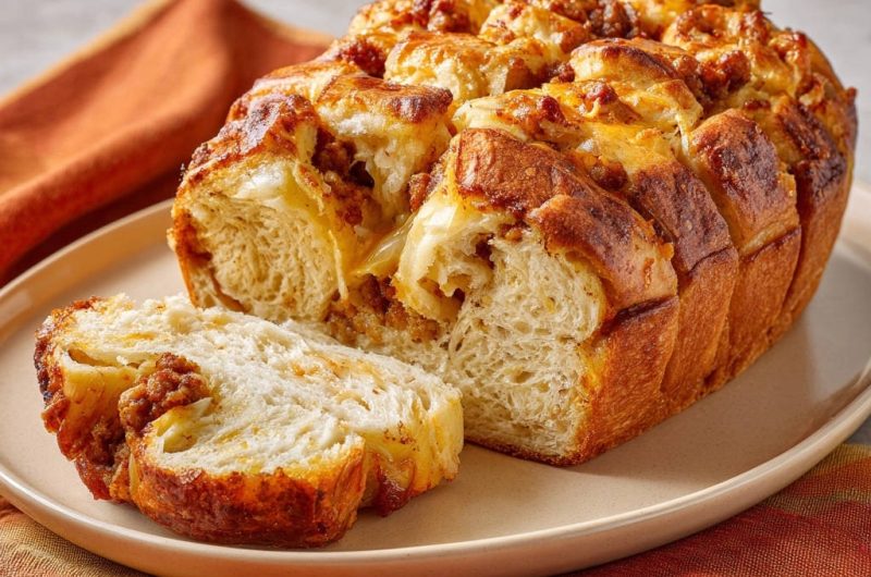 Savory Turkey and Cheese Pull-Apart Bread
