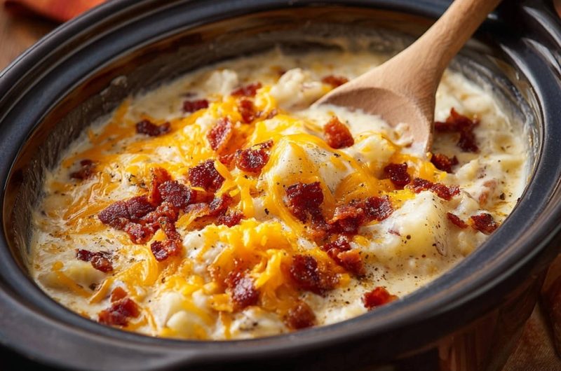 Slow Cooker Loaded Potato Chowder