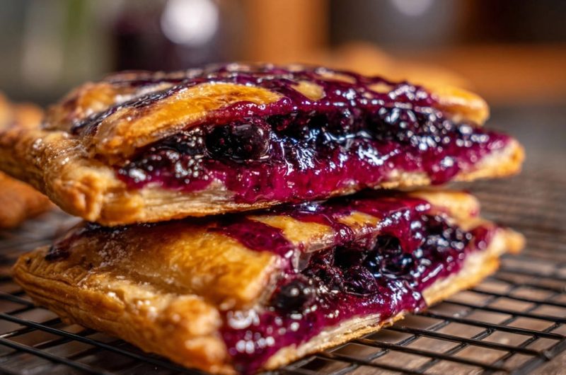 Blueberry Puff Pastry Turnovers