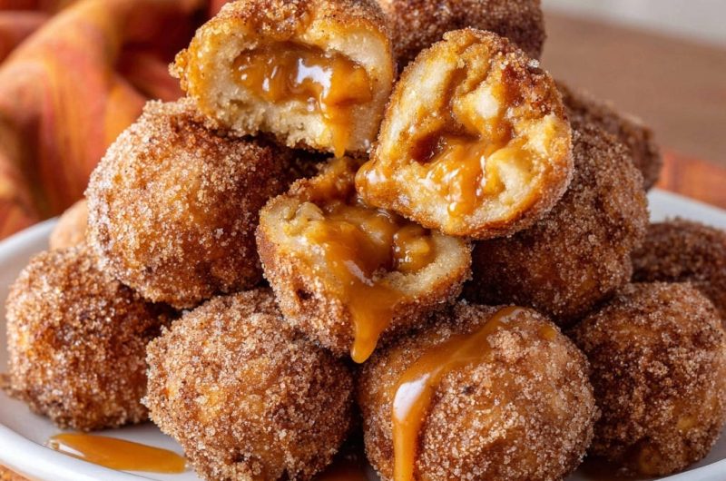 Caramel Apple Fritter Bites