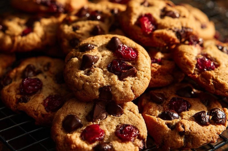 Chewy Cranberry Chocolate Chip Cookies
