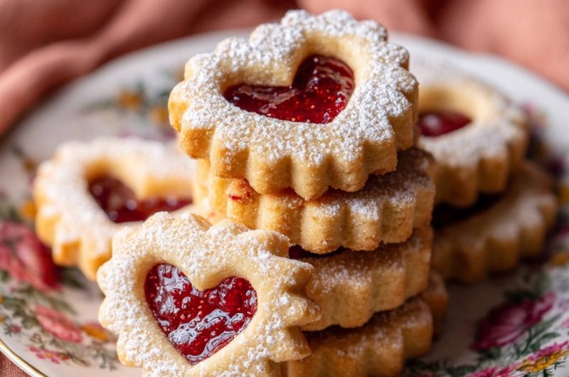 Classic Jam Heart Cookies