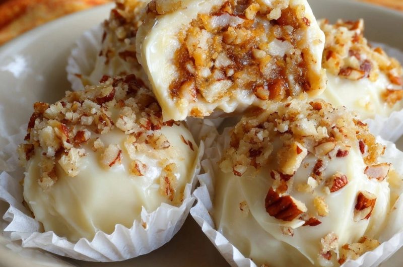 Decadent White Chocolate Pecan Truffles