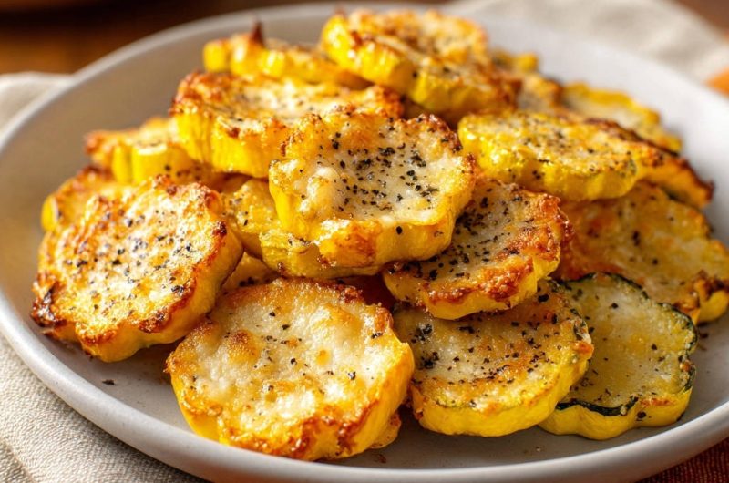 Golden Cheesy Roasted Yellow Squash