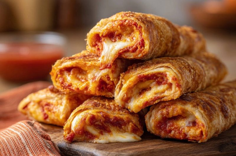 Golden Crispy Pizza Pinwheels