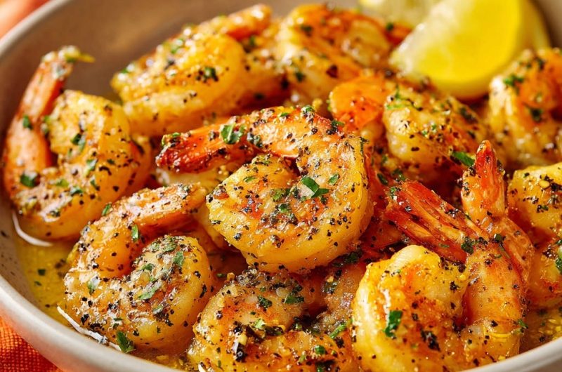 Golden Garlic Butter Shrimp