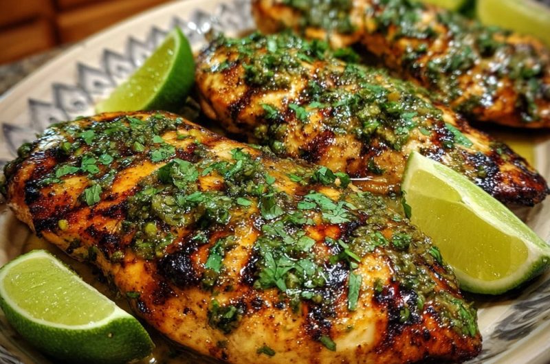 Grilled Chicken with Zesty Herb Sauce