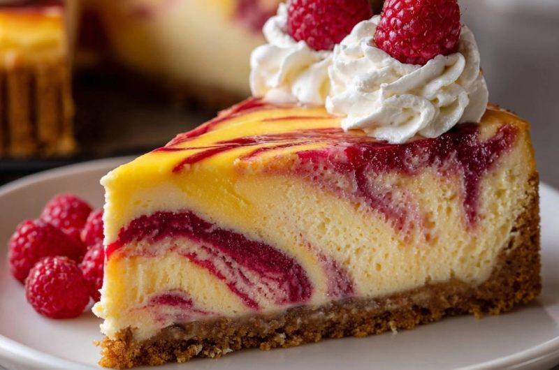 Raspberry Swirl Cheesecake