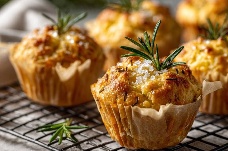 Savory Rosemary Salt Muffins
