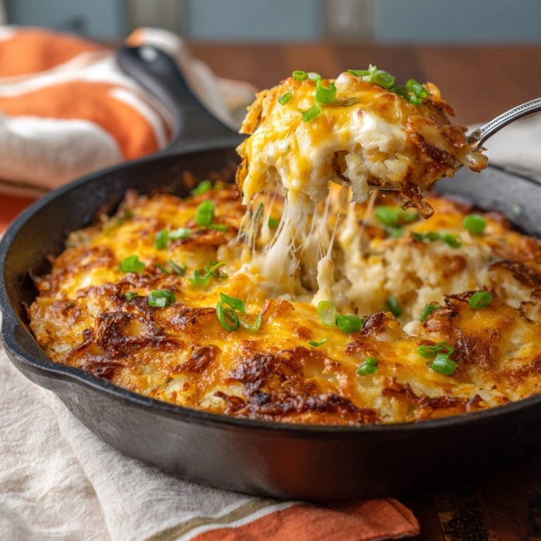 Skillet Cheesy Potato Bake: Golden Crust Perfection