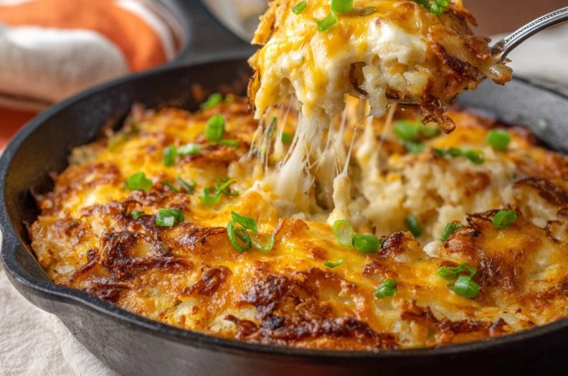 Skillet Cheesy Potato Bake