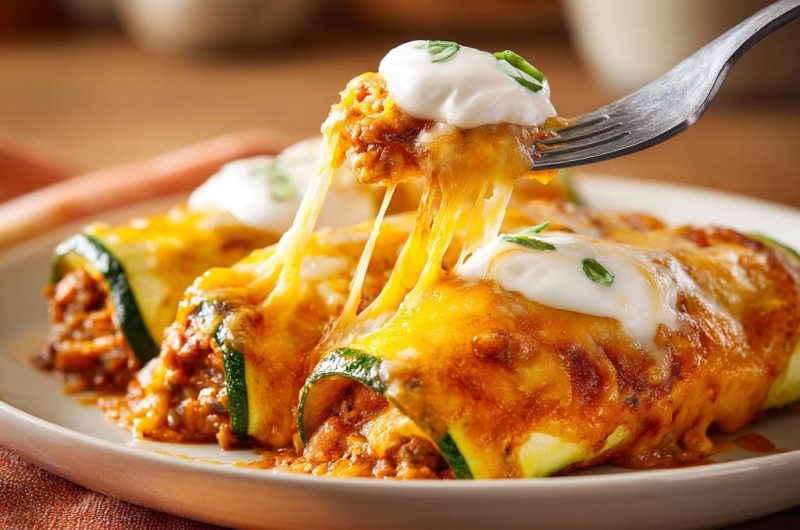 Zucchini Enchilada Rolls