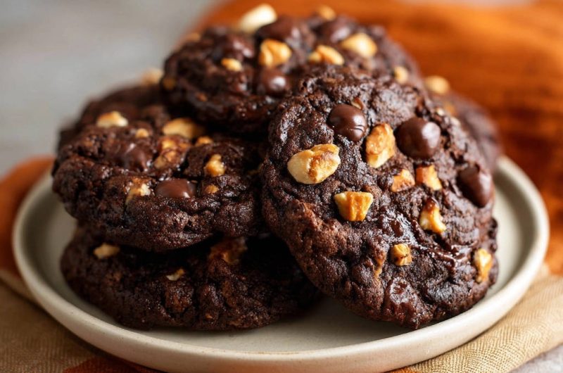 Double Chocolate Nut Cookies