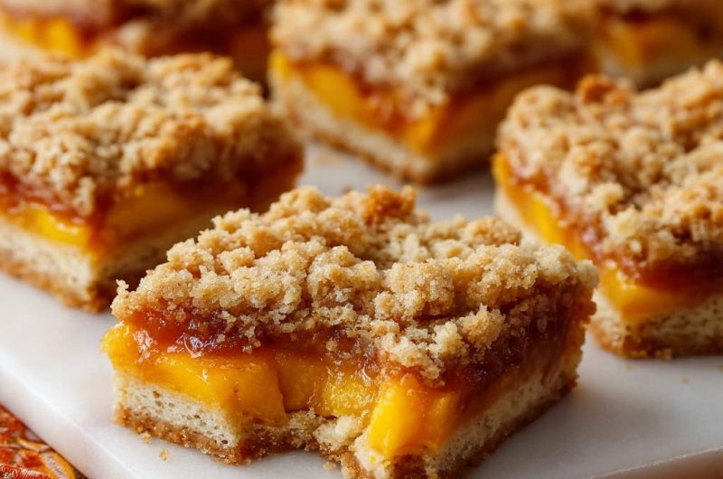 Peach Crumble Bars
