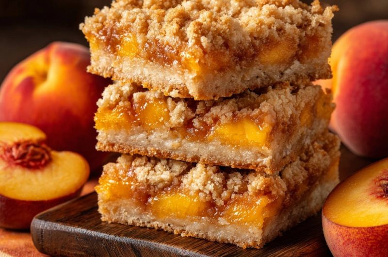 Peach Crumble Bars