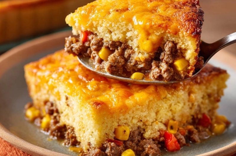 Beef and Cornbread Bake