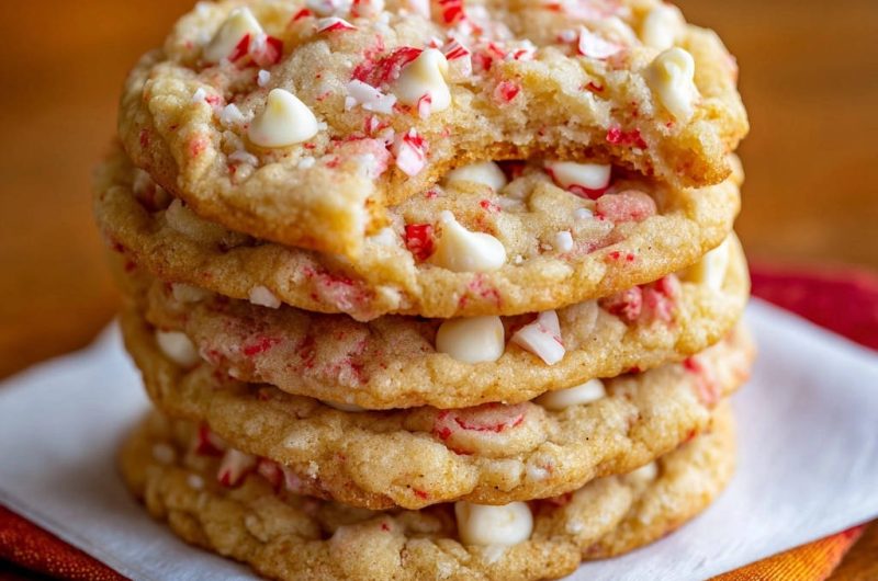 Peppermint White Chocolate Chip Cookies