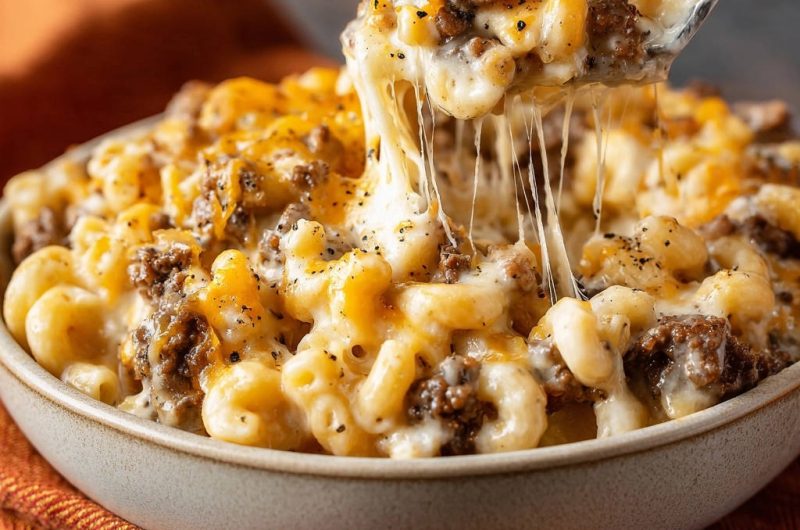 Cheesy Ground Beef Macaroni