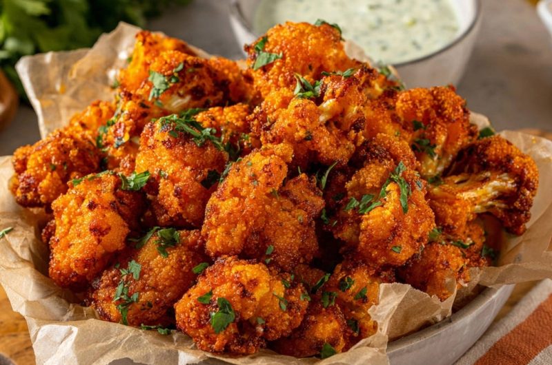 Crispy Buffalo Cauliflower Bites