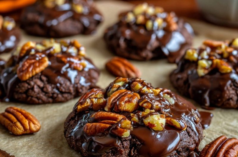 Double Chocolate Pecan Cookies