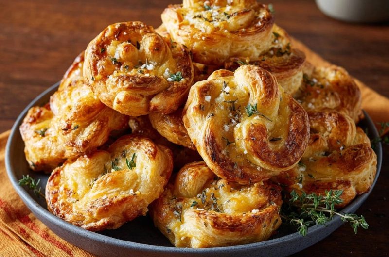 Easy Garlic Herb Puff Pastry Knots