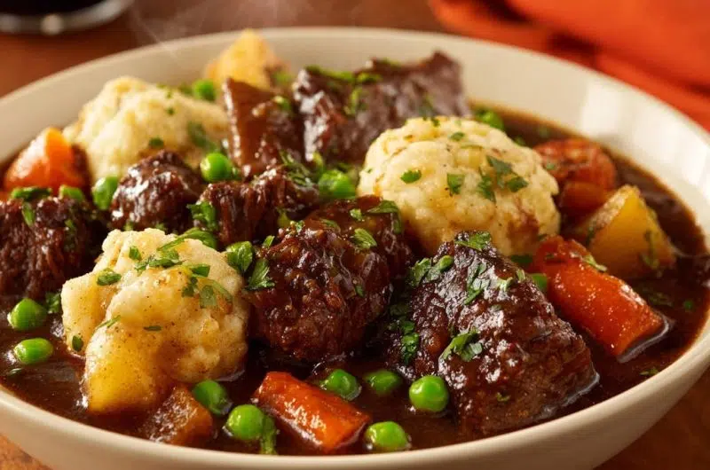 Hearty Beef Stew with Dumplings