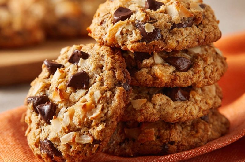 Irresistible Oatmeal Coconut Chocolate Chip Cookies