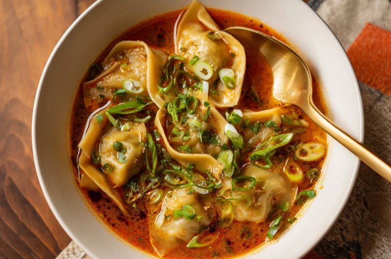 Speedy Spicy Wonton Soup
