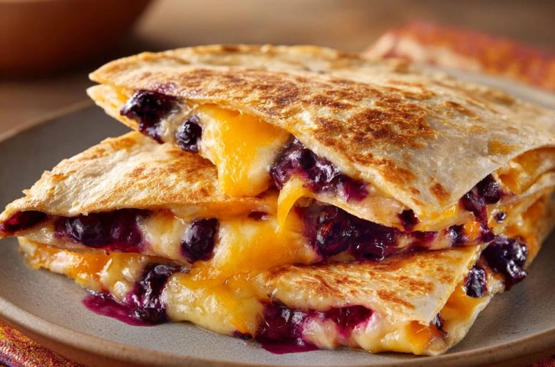 Blueberry Cheese Quesadillas