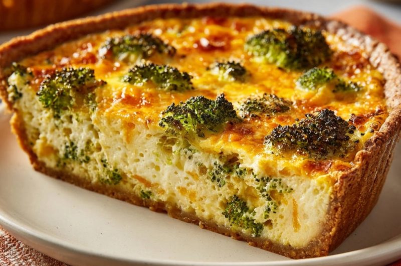 Broccoli Cheddar Quiche