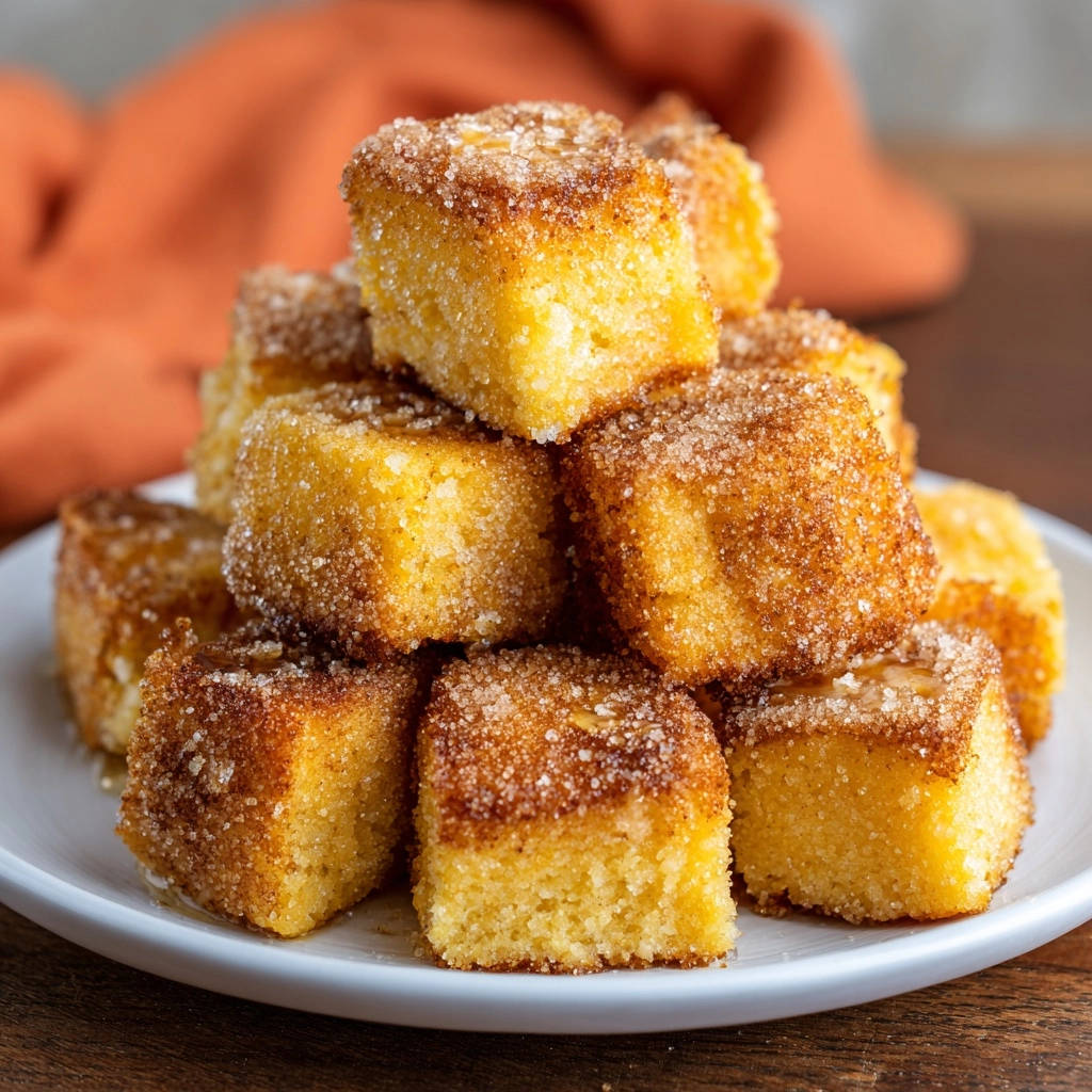 Fluffy fried dough bites coated in cinnamon sugar, stacked high on a white plate.