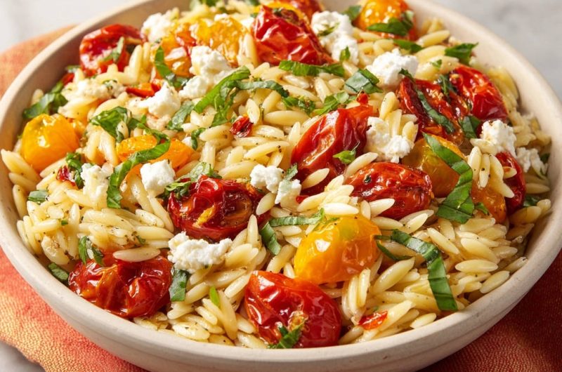 Roasted Tomato and Feta Orzo