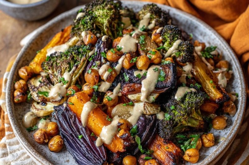 Roasted Veggie Chickpea Bowl