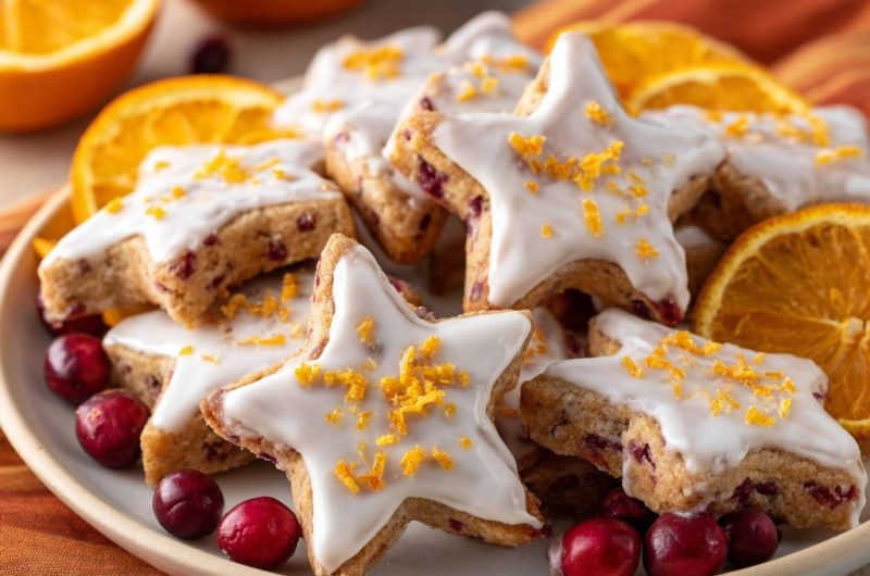 Cranberry Orange Star Cookies