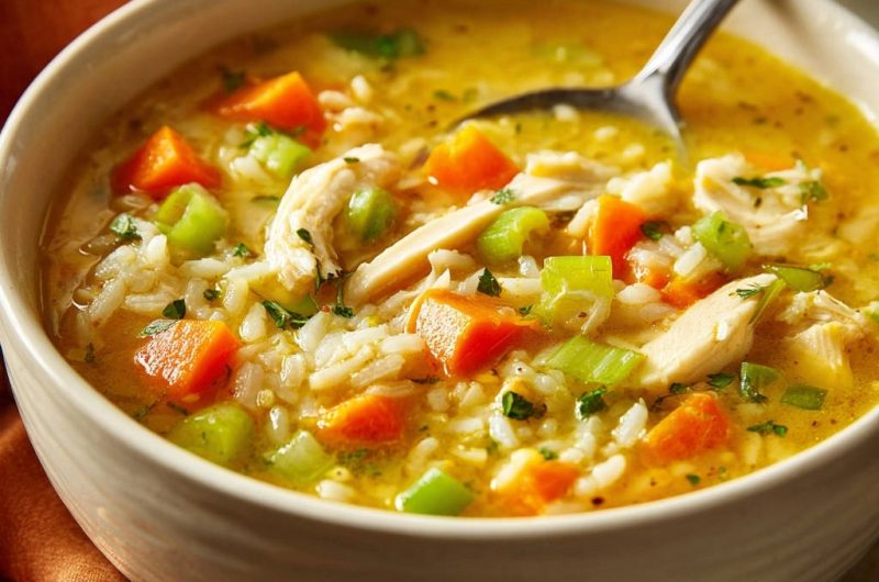 Hearty Chicken & Rice Soup