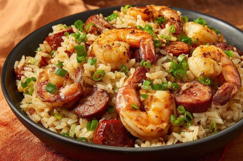 Shrimp Sausage Skillet