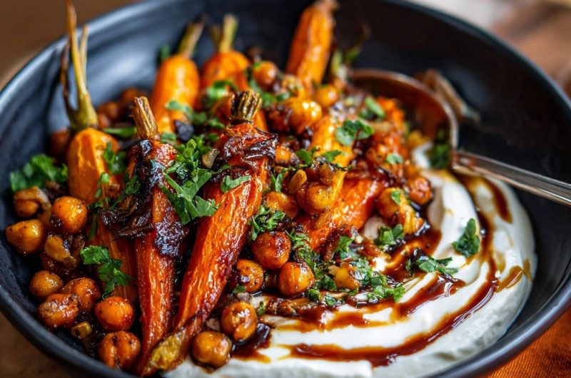 Caramelized Carrot Chickpea Bowl